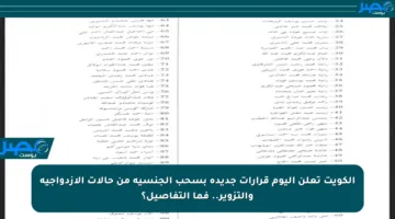الكويت تعلن اليوم قرارات جديدة بسحب الجنسية من حالات الازدواجية والتزوير.. فما التفاصيل؟